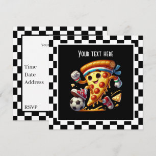 Cool Soccer Pizza Party Einladung