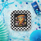 Cool Soccer Pizza Party Pappteller (Party)
