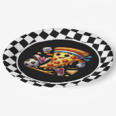 Cool Soccer Pizza Party Pappteller (Schrägansicht)