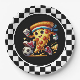 Cool Soccer Pizza Party Pappteller