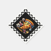 Cool Soccer Pizza Party Serviette (Ecke)