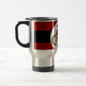 Cool Sock Monkey Beanie Hat Red Black Stripes Reisebecher (Links)