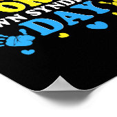 Cool Socks World Down Syndrome Awareness Supporter Poster (Ecke)