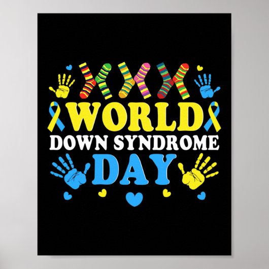 Cool Socks World Down Syndrome Awareness Supporter Poster (Vorne)
