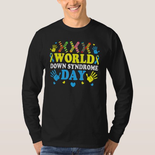 Cool Socks World Down Syndrome Awareness Supporter T-Shirt (Vorderseite)
