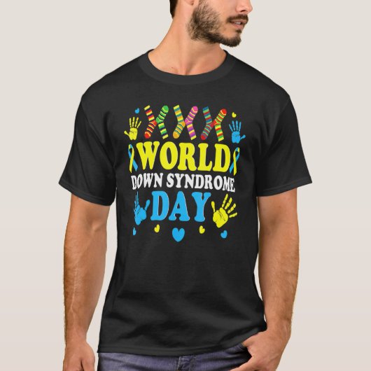 Cool Socks World Down Syndrome Awareness Supporter T-Shirt (Vorderseite)