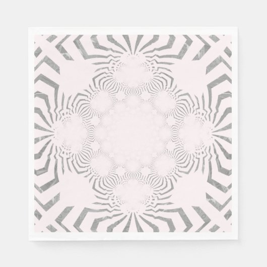 Cool Soft White Zebra Print Napkins Serviette (Vorderseite)