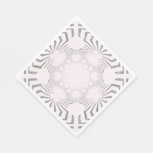 Cool Soft White Zebra Print Napkins Serviette (Ecke)