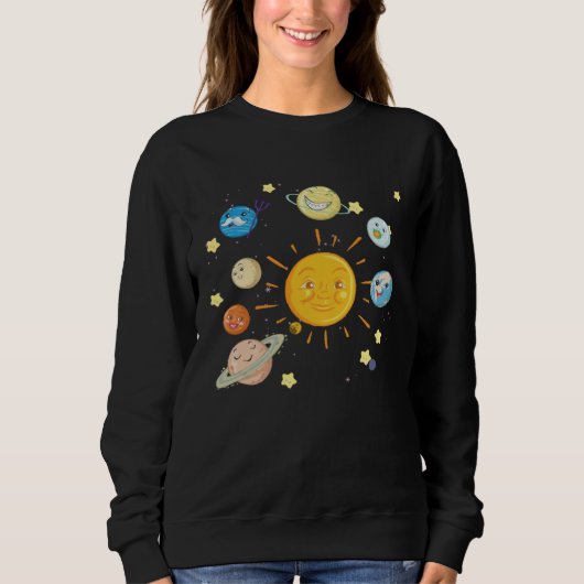 Cool Solar System for Men Women Kids Sweatshirt (Vorderseite)