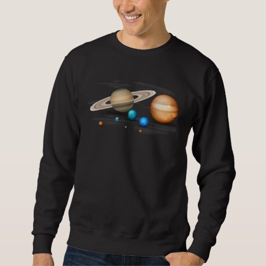 Cool Solar System for Men Women Kids Sweatshirt (Vorderseite)
