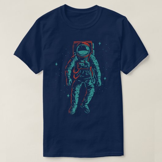 Cool space eplorer shuttle astronaut earth  T-Shirt (Design vorne)