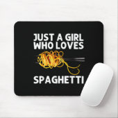 Cool Spaghetti Art For Girls Women Italian Food Pa Mousepad (Mit Mouse)