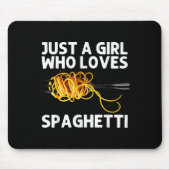 Cool Spaghetti Art For Girls Women Italian Food Pa Mousepad (Vorne)