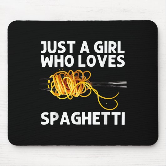 Cool Spaghetti Art For Girls Women Italian Food Pa Mousepad (Vorne)