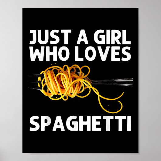 Cool Spaghetti Art For Girls Women Italian Food Pa Poster (Vorne)