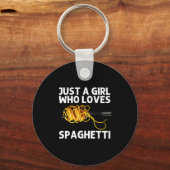 Cool Spaghetti Art For Girls Women Italian Food Pa Schlüsselanhänger (Vorderseite)