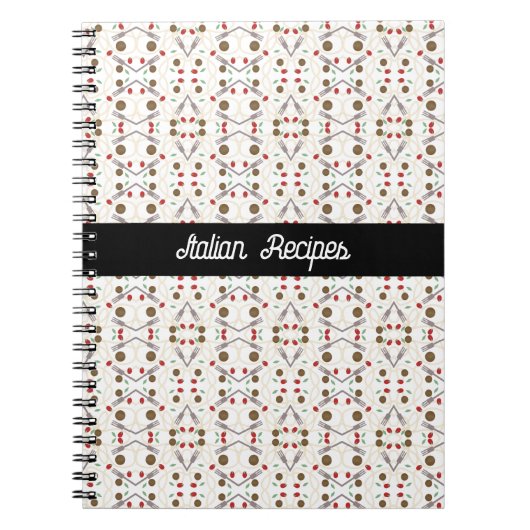 Cool Spaghetti Meatballs Muster Notizblock (Vorderseite)