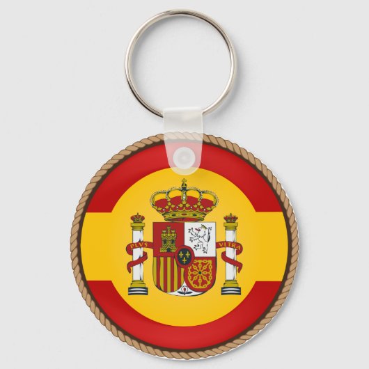 Cool Spain Flag Seal Schlüsselanhänger (Vorderseite)