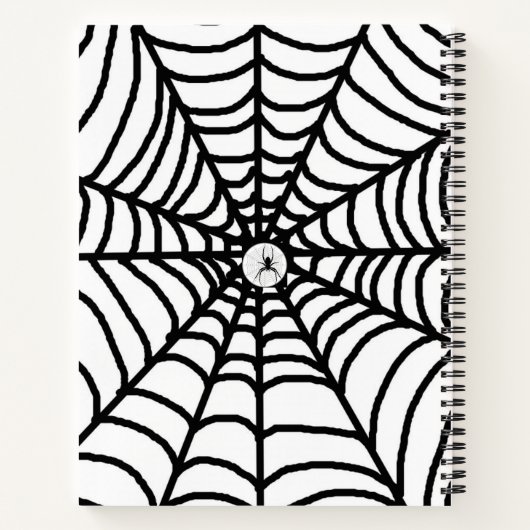 Cool Spider Web Spiral Notebook Notizblock (Rückseite)