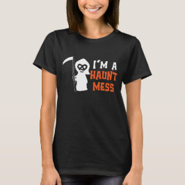 Cool Spooky Girly Halloween Typografie T-Shirt