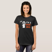 Cool Spooky Girly Halloween Typografie T-Shirt (Vorne ganz)