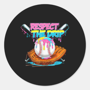 Cool Sport Baseball Zuhause Plate Tropfen mit Spri Runder Aufkleber