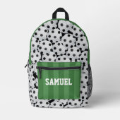 Cool Sports Soccer Field Personalized Bedruckter Rucksack (Vorderseite)