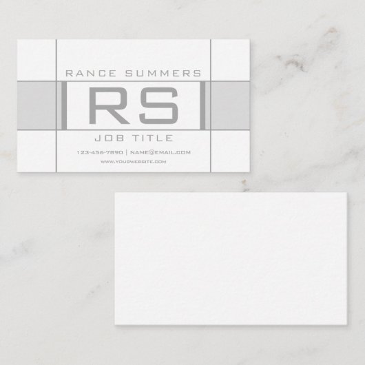 Cool Sporty Geometric Visitenkarte (Vorne/Hinten)