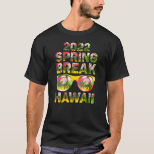 Cool Spring Break 2022 Hawaii Sonnenbrille & Palm T-Shirt