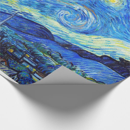 Cool Starry Night Vincent Van Gogh Gemälde ART Geschenkpapier (Ecke)