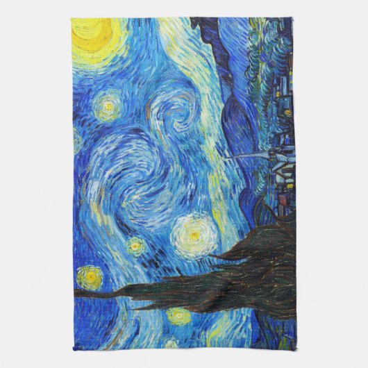 Cool Starry Night Vincent Van Gogh Gemälde Handtuch (Vertikal)