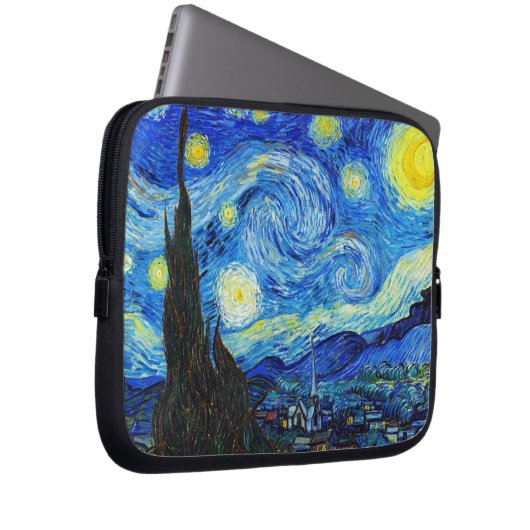 Cool Starry Night Vincent Van Gogh Gemälde Laptopschutzhülle (Vorne Rechts)