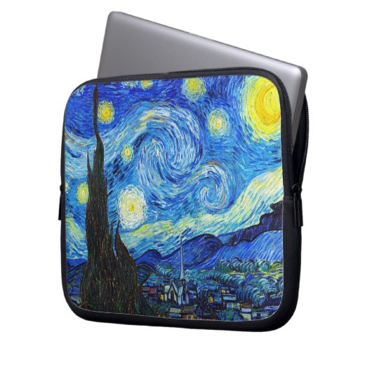 Cool Starry Night Vincent Van Gogh Gemälde Laptopschutzhülle (Vorderseite Links)