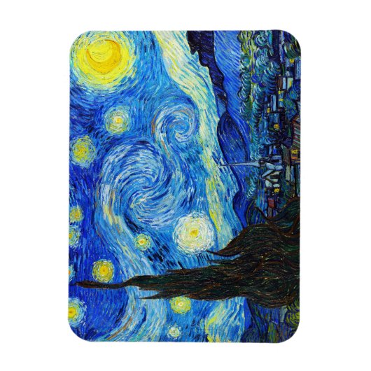 Cool Starry Night Vincent Van Gogh Gemälde Magnet (Vertikal)