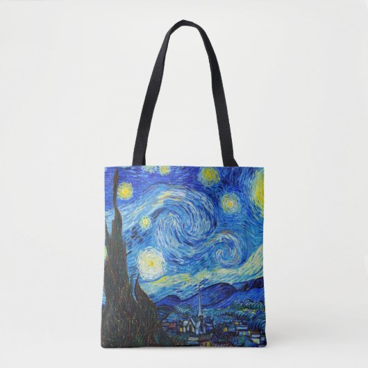 Cool Starry Night Vincent Van Gogh Gemälde Tasche (Vorderseite)