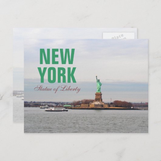 Cool Statue of Liberty - NY New York Postkarte (Vorne/Hinten)
