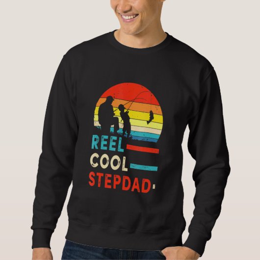 Cool Stepdad Fathers Day Fishing Vater Sweatshirt (Vorderseite)