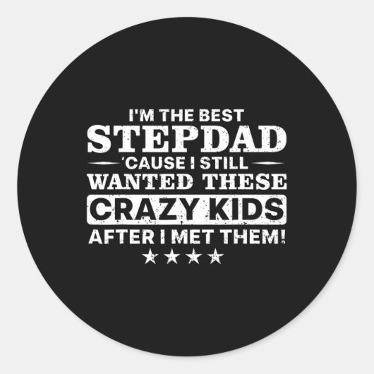 Cool Stepdad für Männer Vater Step Vater Parenthot Runder Aufkleber (Vorderseite)