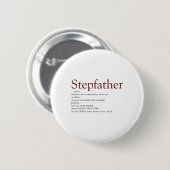 Cool Stepfather Stepdad Definition Fun Gray Kids Button (Vorne & Hinten)