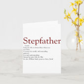 Cool Stepfather Stepdad Definition Fun Gray Kids Karte (Gelbe Blume)