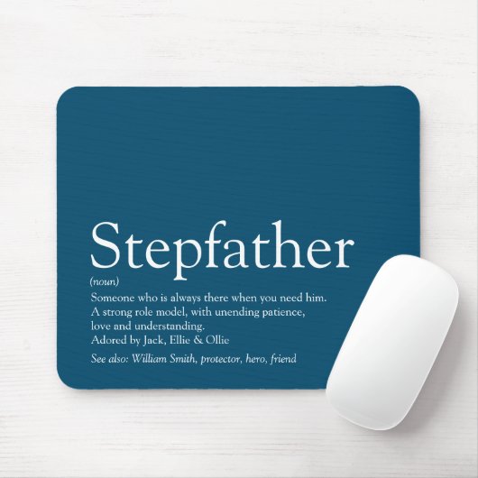 Cool Stepfather Stepdad Definition Fun Modernes Bl Mousepad (Mit Mouse)