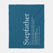 Cool Stepfather, Stepdad Definition Modernes Blau Fleecedecke (Vorderseite)
