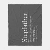 Cool Stepfather, Stepdad Definition Modernes Grau Fleecedecke (Vorderseite)