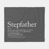 Cool Stepfather, Stepdad Definition Modernes Grau Fleecedecke (Vorderseite (Horizontal))