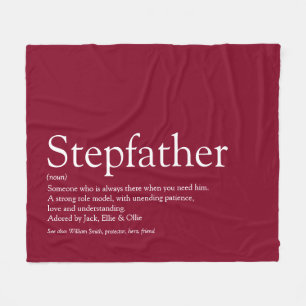 Cool Stepfather, Stepdad Definition Spaß Burgund Fleecedecke