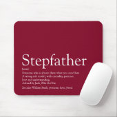 Cool Stepfather, Stepdad Definition Spaß Burgund Mousepad (Mit Mouse)