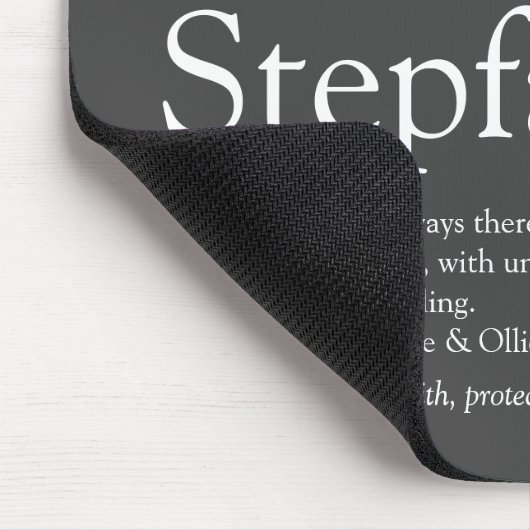 Cool Stepfather, Stepdad Definition Spaß grau Mousepad (Ecke)