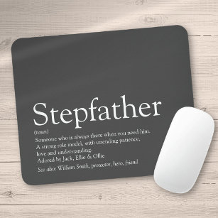 Cool Stepfather, Stepdad Definition Spaß grau Mousepad
