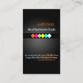 Cool / Stilvoll fluoreszierende Diamanten Visitenkarte (Rückseite)