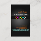 Cool / Stilvoll fluoreszierende Diamanten Visitenkarte (Rückseite)